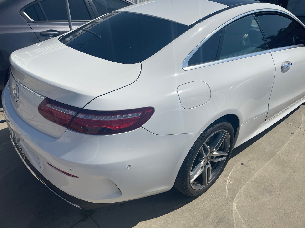 Rear-end collision — after repair