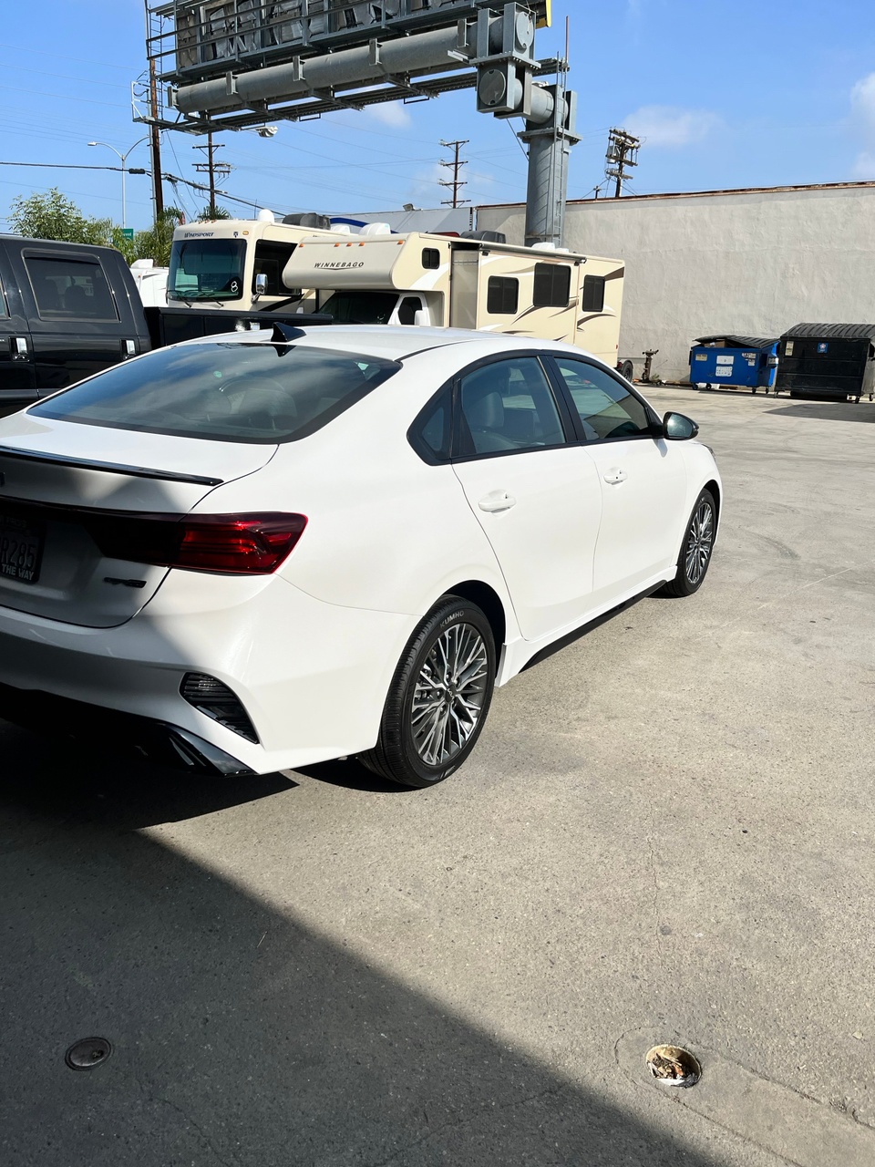 Side-swipe damage — after repair