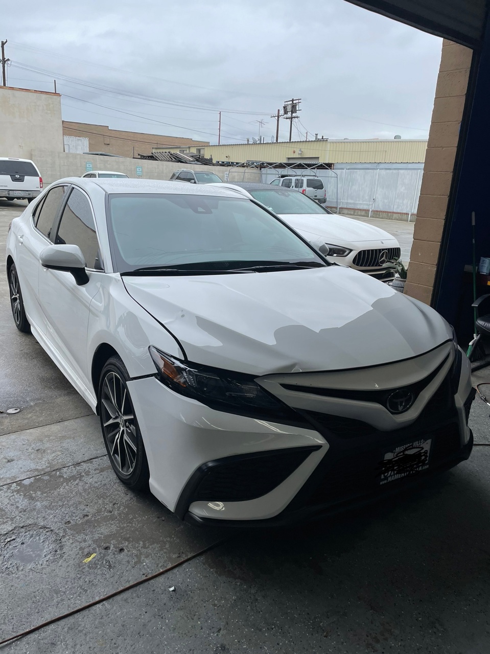 Front-end impact — before repair